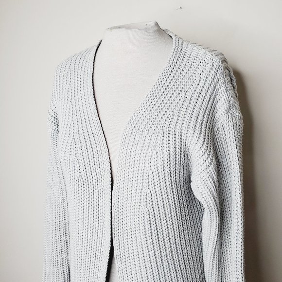 REVOLVE SNDYS. 100% Cotton Grey Chunky Cardigan - Picture 4 of 10